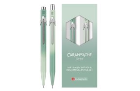 CARAN Dβ€™ACHE 849 MISTY FOREST SET β€“ SPECIAL EDITION BALLPOINT PEN AND MECHANICAL PENCIL